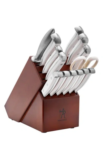 Henckels Cutlery Statement 15-piece Knife Block Set In White