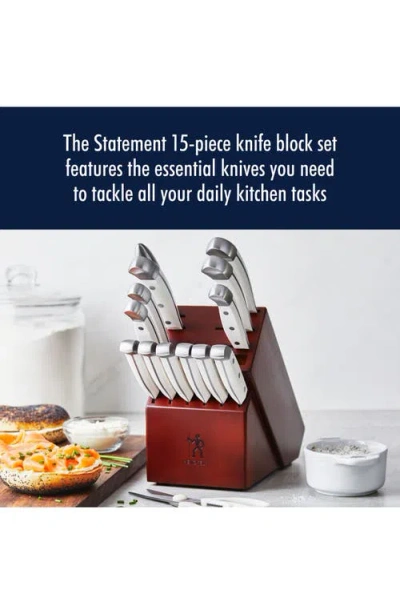 Henckels Cutlery Statement 15-piece Knife Block Set In White
