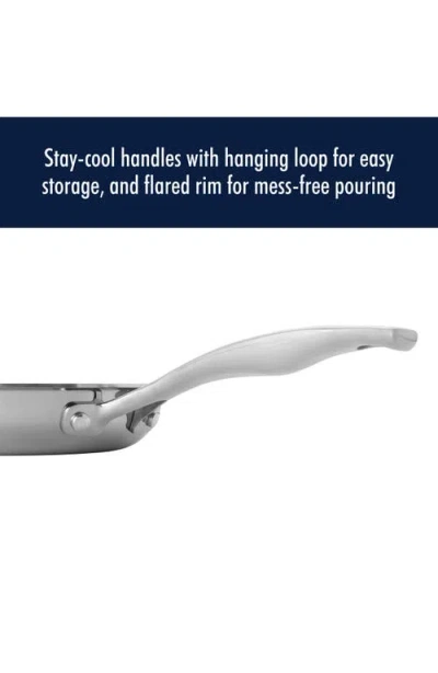 Henckels Cutlery Clad H3 Two-piece Nonstick Ceramic Frying Pan Set In Silver