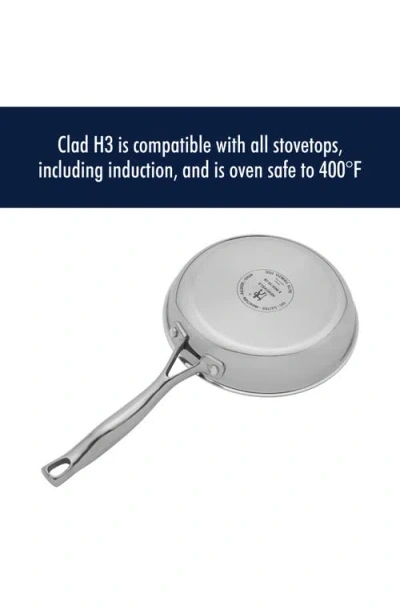 Henckels Cutlery Clad H3 Two-piece Nonstick Ceramic Frying Pan Set In Silver