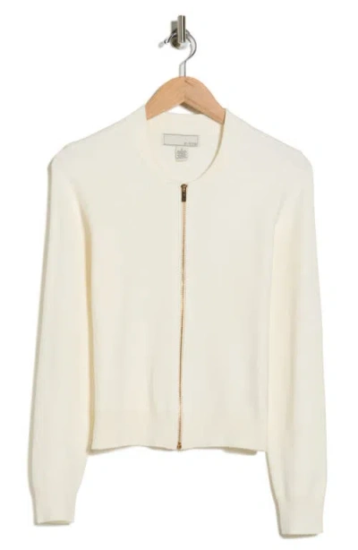 By Design Jenny Double Knit Bomber Jacket In Neutral