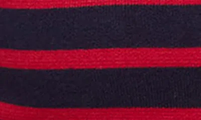 Blu Pepper Stripe Cardigan In Blue