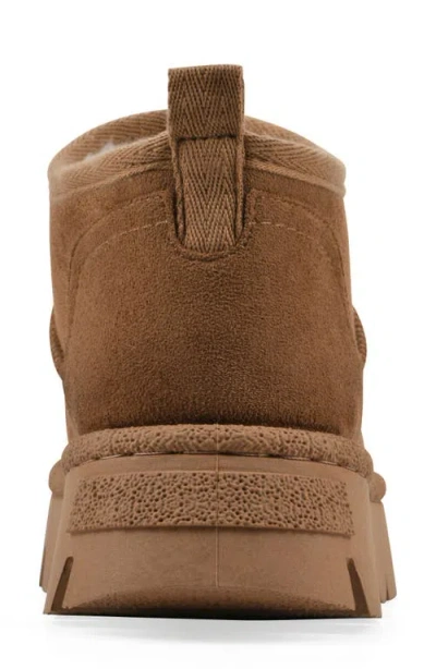 White Mountain Footwear Toree Faux Fur Lined Platform Boot In Brown