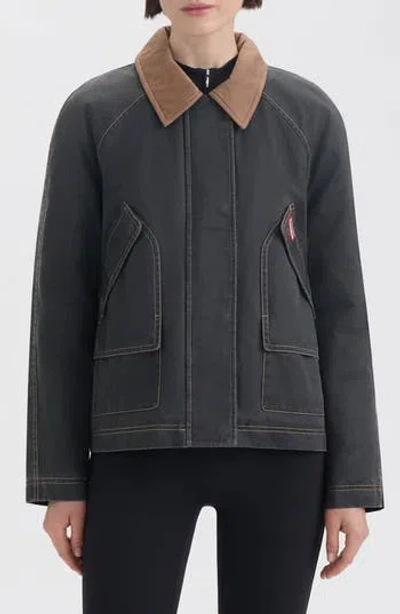 Hunter Bex Washed Wax Hunting Jacket In Black