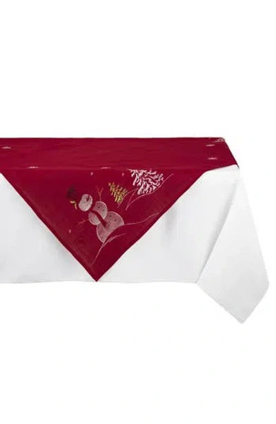 Design Imports Embroidered Square Table Topper In Multi