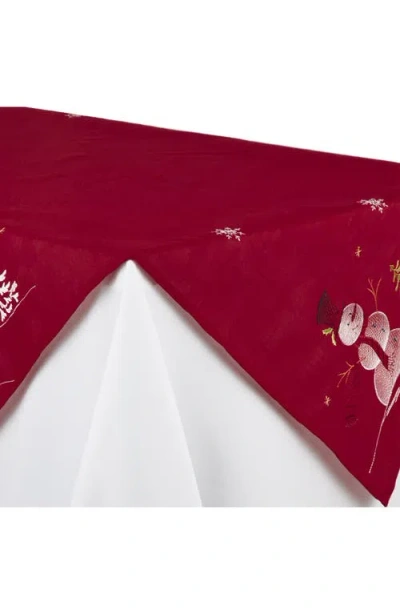 Design Imports Embroidered Square Table Topper In Multi