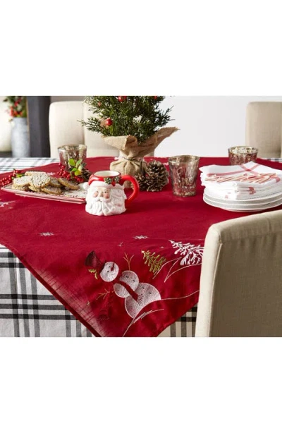 Design Imports Embroidered Square Table Topper In Multi