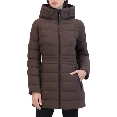 Laundry By Shelli Segal Stretch Double Layer Jacket In Brown