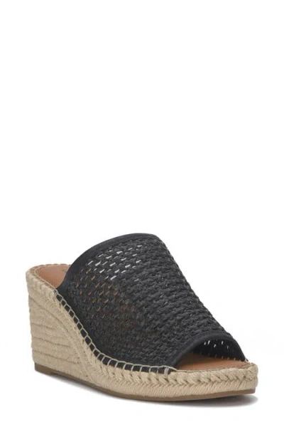 Lucky Brand Cabriah Woven Espadrille Wedge Sandal Black / Black Lk-cabriah2-002 Women's In Black