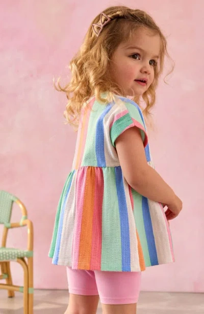 Next Kids' Stripe Tunic & Shorts Set In Multi