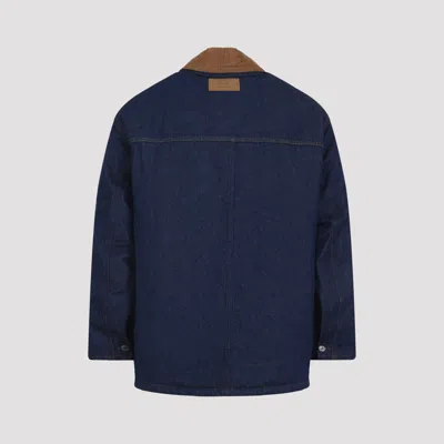 Ami Alexandre Mattiussi Ami Paris Denim Padded Jacket In Blue