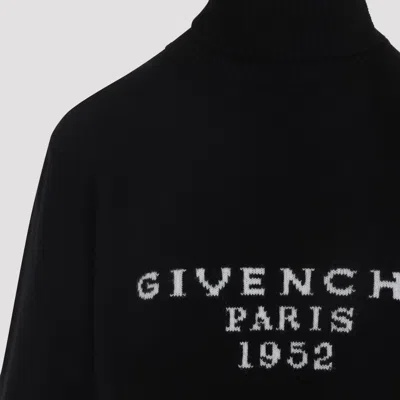 Givenchy Turtleneck Logo Wool-cashmere Sweater In Black