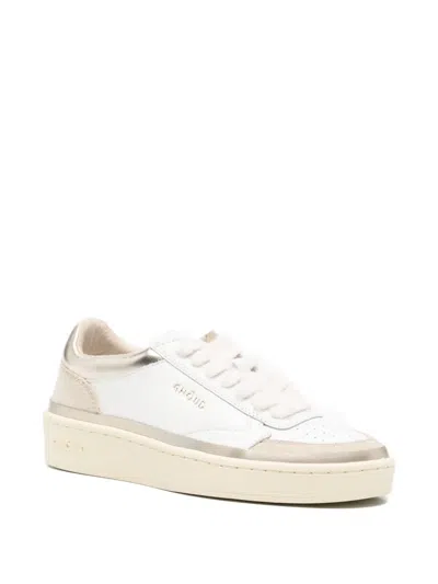 Ghoud Pads Low Leather Sneakers In White