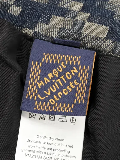 Pre-owned Louis Vuitton 2010s Python-pattern Jacket In Blue