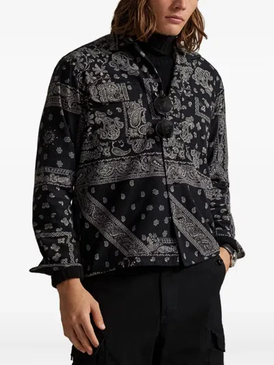 Polo Ralph Lauren Classic Fit Bandana Print Flannel Long Sleeve Camp Shirt In Multi