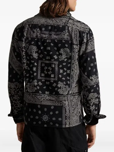 Polo Ralph Lauren Classic Fit Bandana Print Flannel Long Sleeve Camp Shirt In Multi
