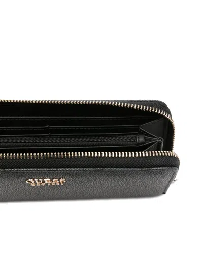 Guess Usa Large Vikky Patterned Leather Wallet In Gray