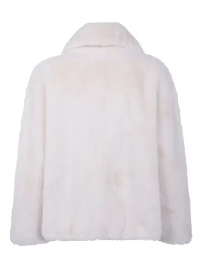 Valentini 1972 Faux-fur Collared Jacket In Neutral