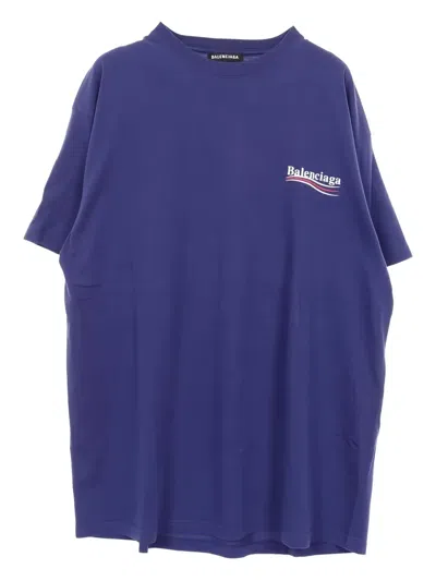 Pre-owned Balenciaga 2010s Logo-print Short-sleeves T-shirt In Purple