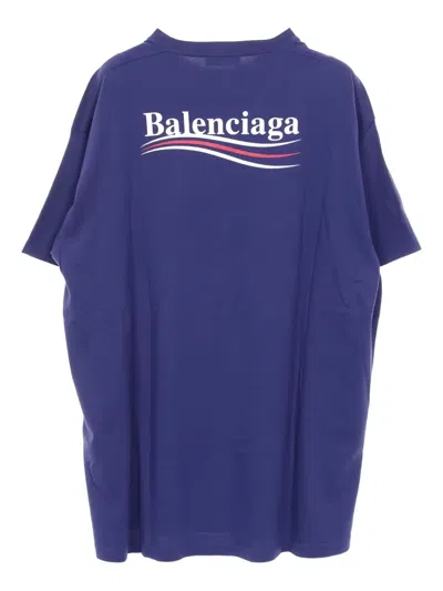 Pre-owned Balenciaga 2010s Logo-print Short-sleeves T-shirt In Purple