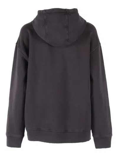 Dondup Relaxed Fit Graphic Print Hoodie In Black