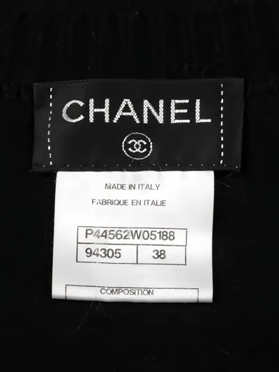 Pre-owned Chanel Coco Mark Colour-block Jacket In Black