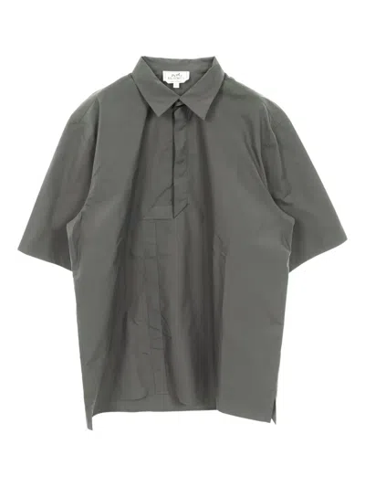 Pre-owned Hermes 2000s Short-sleeve Cotton Shirt In Gray