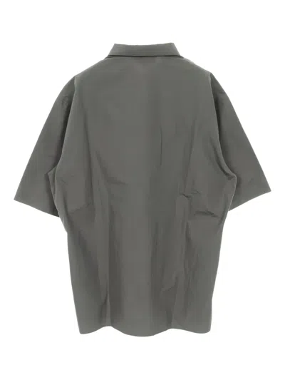 Pre-owned Hermes 2000s Short-sleeve Cotton Shirt In Gray