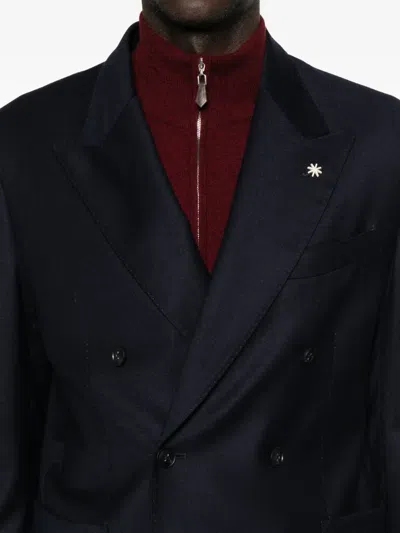 Manuel Ritz Double-breasted Blazer In Multi