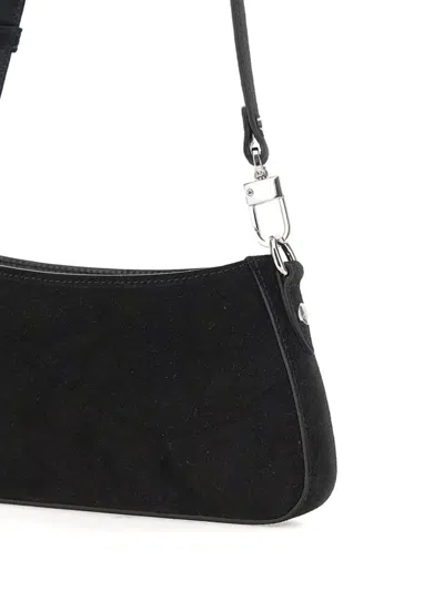 Vivienne Westwood Textured Polyurethane Clutch With Metallic Emblem In Black