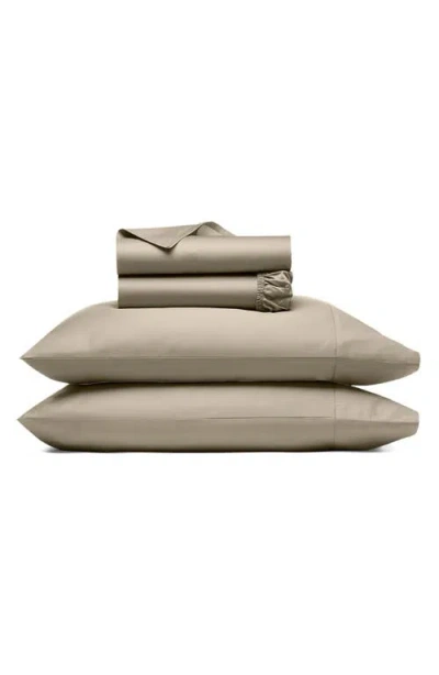 Boll & Branch Percale Hemmed Sheet Set In Brown