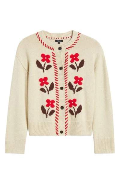 Rails Mavie Intarsia Floral Cardigan In Neutral