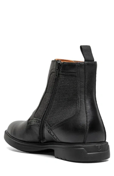 Stacy Adams Thompson Elastic Lace Boot In Black