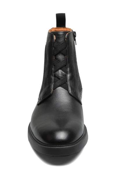 Stacy Adams Thompson Elastic Lace Boot In Black