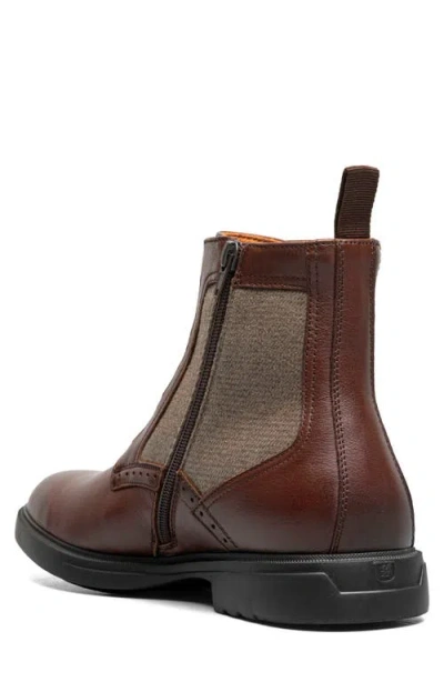 Stacy Adams Thompson Elastic Lace Boot In Burgundy