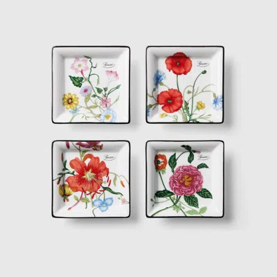 Gucci Flora Print Trinket Tray Set In Multi