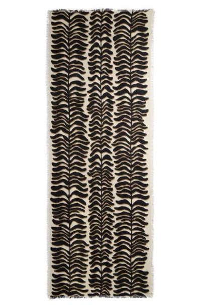 Nordstrom Eyelash Trim Print Cashmere & Silk Wrap In Multi