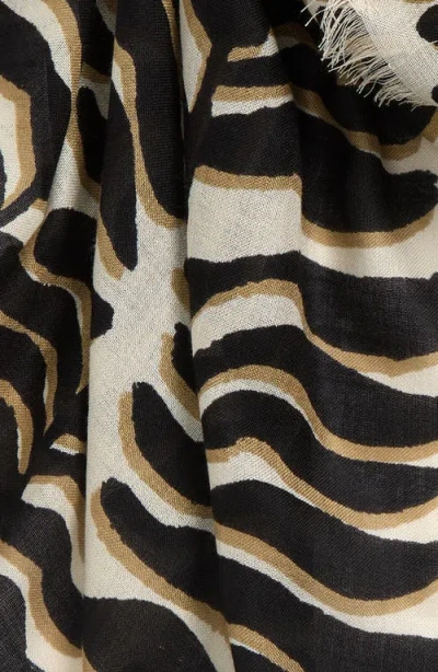 Nordstrom Eyelash Trim Print Cashmere & Silk Wrap In Multi