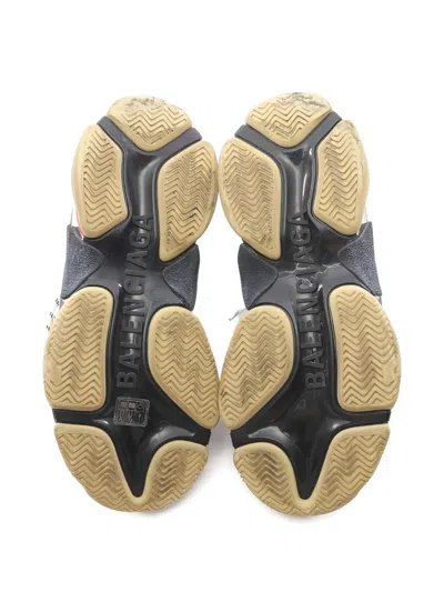 Pre-owned Gucci Gg Supreme Triple S Sneakers In Neutral