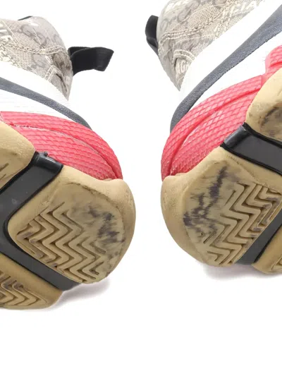 Pre-owned Gucci Gg Supreme Triple S Sneakers In Neutral