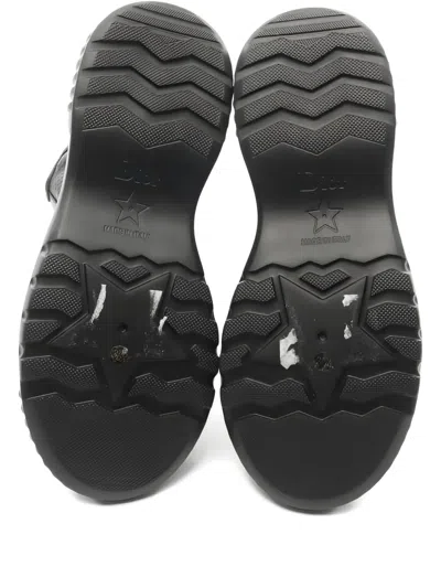 Pre-owned Dior 2010s 40mm Perforated Panelled Boots In Black