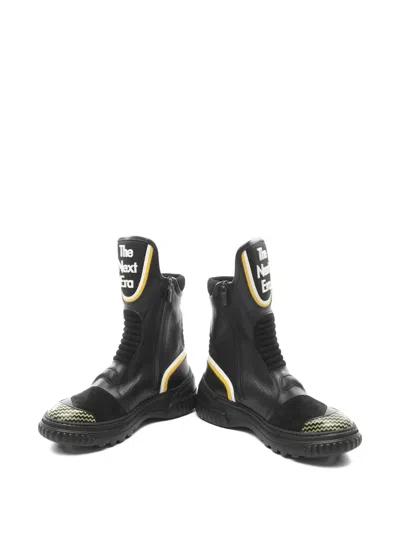 Pre-owned Dior 2010s 40mm Perforated Panelled Boots In Black