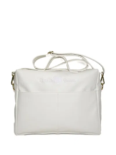 Little Bear Embroidered Changing Bag In White