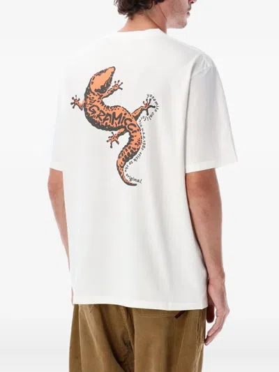 Gramicci Gecko Cotton T-shirt In White