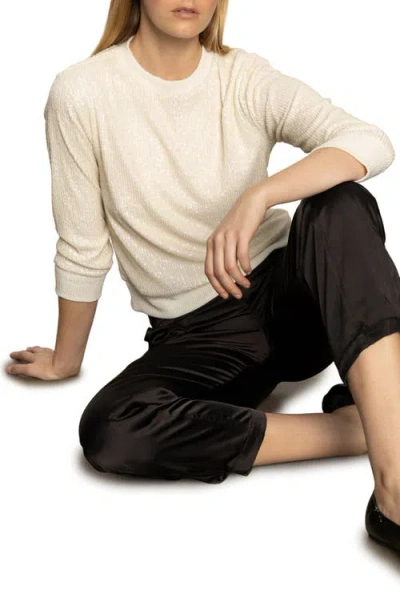 Sanctuary Relaxed Sparkle Knit Top In Neutral