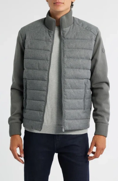 Save The Duck Gio Mixed Media Hybrid Jacket In Gray