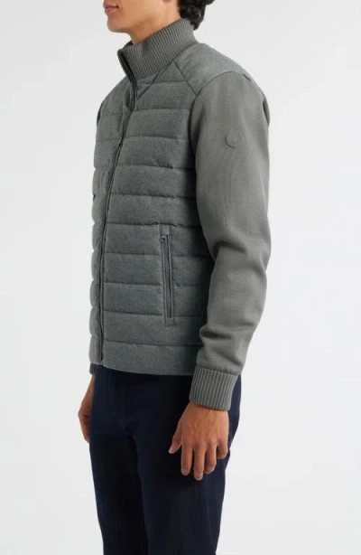 Save The Duck Gio Mixed Media Hybrid Jacket In Gray
