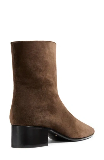 Khaite Andee Suede Ankle Boots In Burgundy