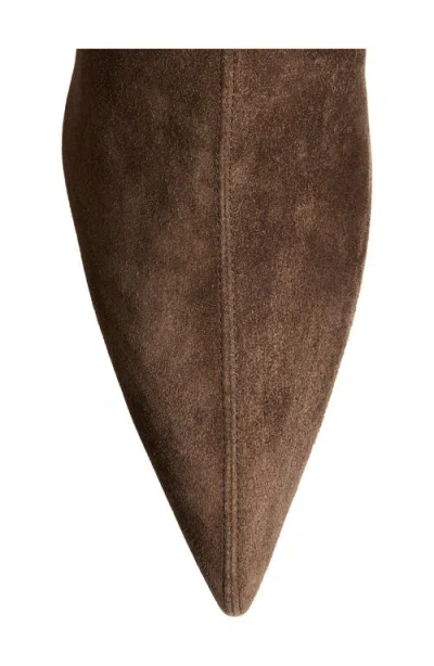 Khaite Andee Suede Ankle Boots In Burgundy