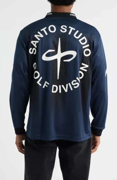 Santo Studio 4 Aces Club Graphic Golf Jersey In Blue